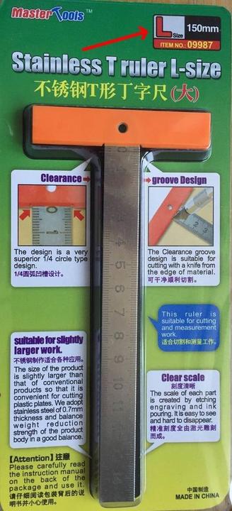 Image du produit Master Tools Règle en T en acier inoxydable L-size