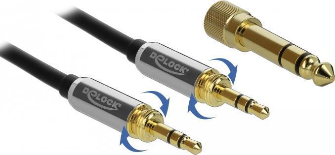 Actual product image Delock 3 Pin with 6.5mm screw adapter (5 m, 3.5mm jack (AUX))