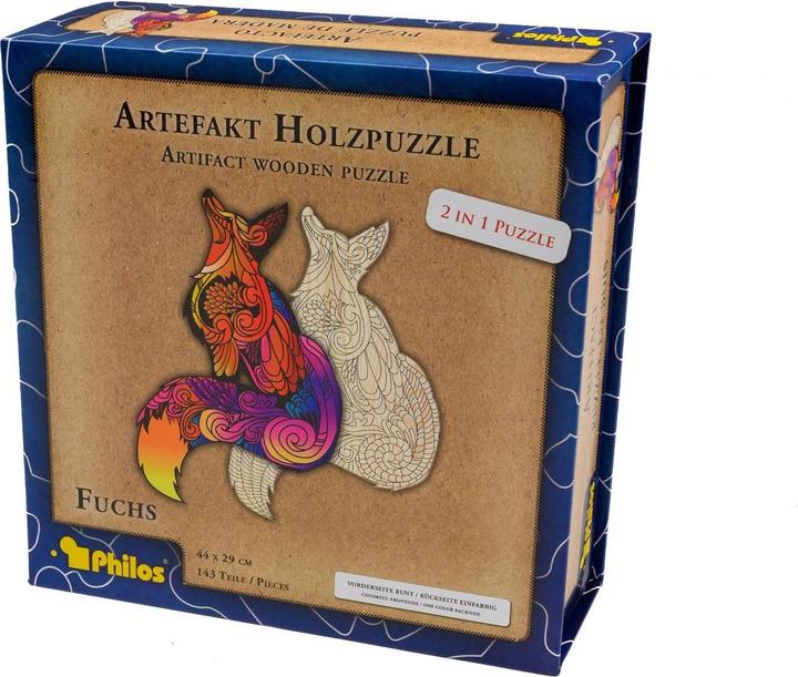 Immagine prodotto Philos Puzzle in legno Artefact 2 in 1 Fox (143 pezzi)