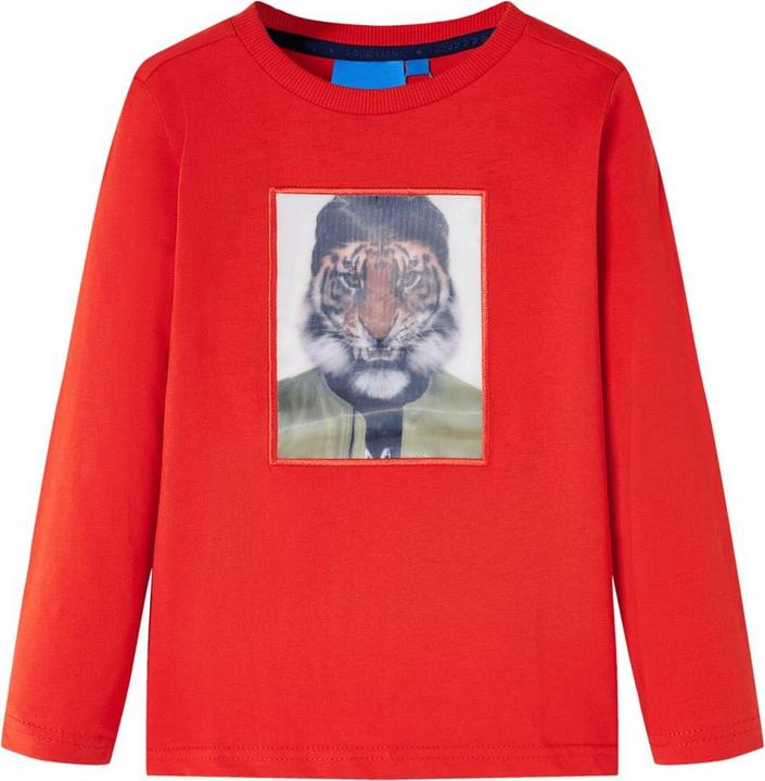 Produktbild VidaXL Kinder-Langarmshirt Rot 140,Material: 100 % Baumwolle,Farbe (140)