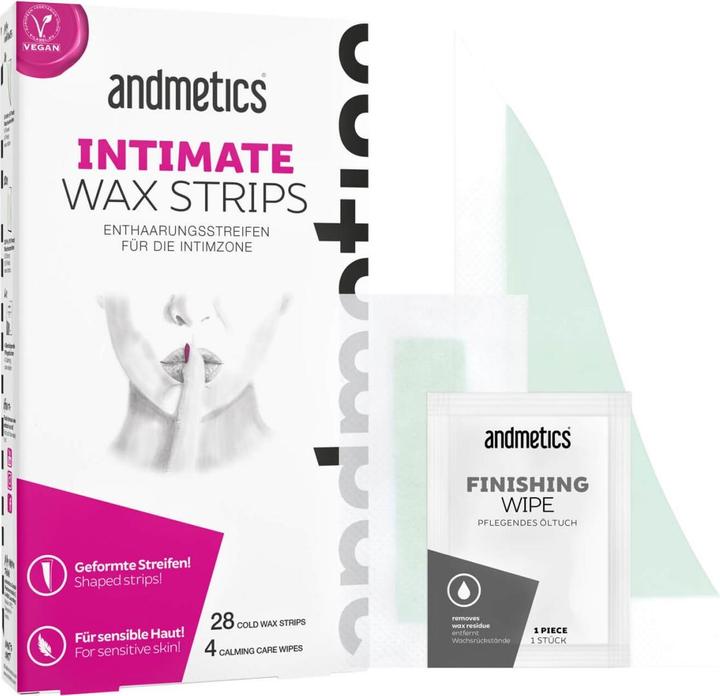 Andmetics Intimate Wax Strips Enthaarungsstreifen 36 Pro Packung (20 x, 28 g)