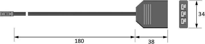 Produktbild Halemeier Verteiler 3-fach 12 V (45 cm, Indoor)
