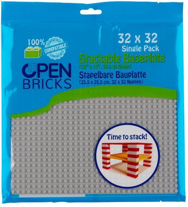 Produktbild Open Bricks Baseplate 32x32 light grey