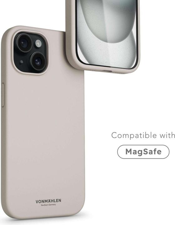 Actual product image Vonmählen Eco Silicone Case for iPhone 15 - Cream (Apple iPhone 15)