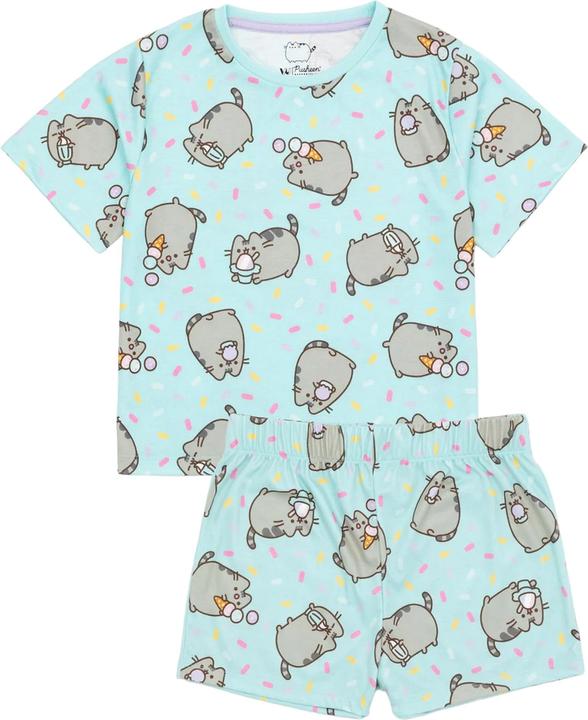 Immagine prodotto Pusheen Completo Pigiama Corto Gatto Ragazze Misura Confezione 2 (146, 152)