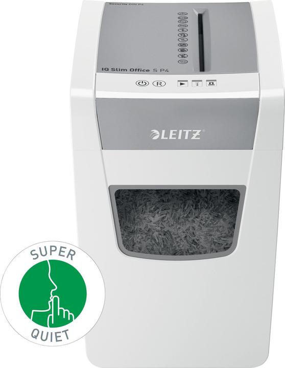 Actual product image Leitz Shredder IQ Slim Office P4/12 sheets/DC motor/white? (Particle cut)