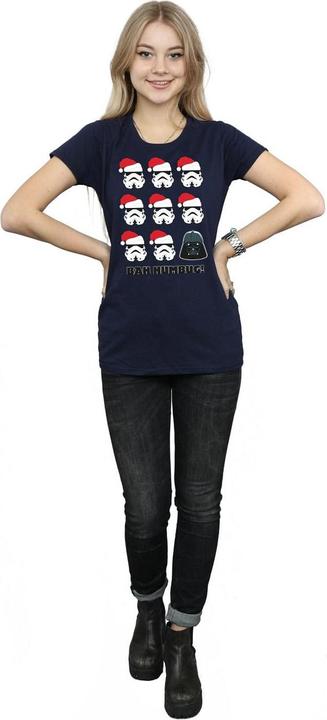 Actual product image Star Wars Womens/Ladies Christmas Humbug Cotton T-Shirt (M)