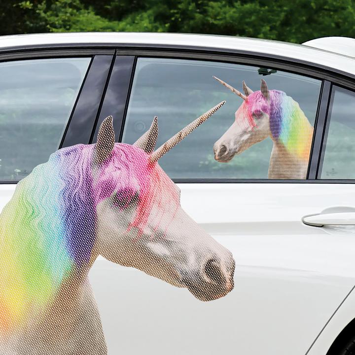 Produktbild Ride With Unicorn - Fenstersticker "Einhorn"