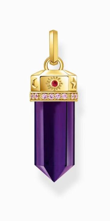 Produktbild Thomas Sabo Kettenanhänger mit facettierten imitierten Amethyst vergoldet (925er Silber)
