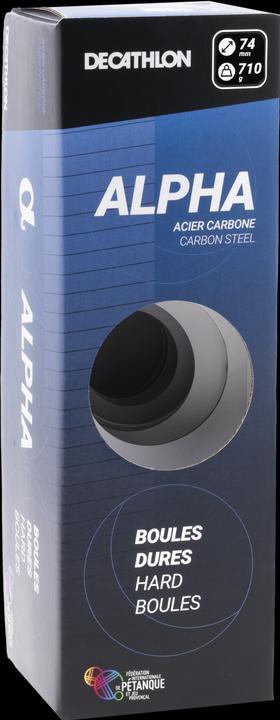 Geologic Boulekugeln Alpha glatt oder geriffelt Allroundkugeln Wettkampf 3 Kugeln hart (3 x, 70.50 mm)