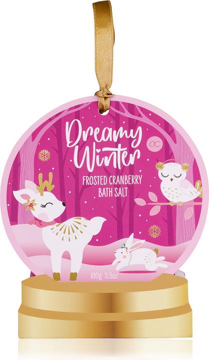 Actual product image Accentra Bath salt DREAMY WINTER in gift box, 100g, fragrance: Frosted Cranberry, colour: purple/white/gold