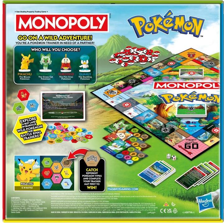Actual product image Hasbro Pokémon Brettspiel Monopoly *Englische Version* (English)