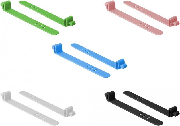 Image du produit Delock Attaches-câbles en silicone réutilisables 10 pièces couleurs assorties (Serre-câbles en plastique, 80 mm, 10 pcs)