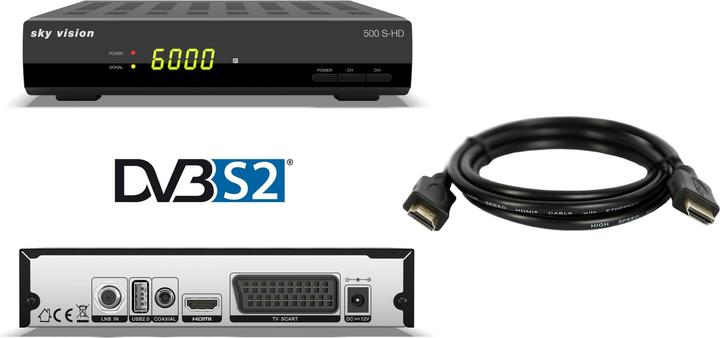 Produktbild Sky Vision 500 S-HD Sat-Receiver mit HDMI-Kabel