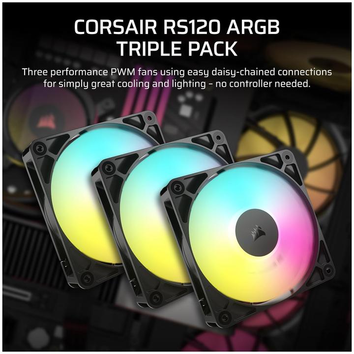Actual product image Corsair RS120 (120 mm, 3 x)