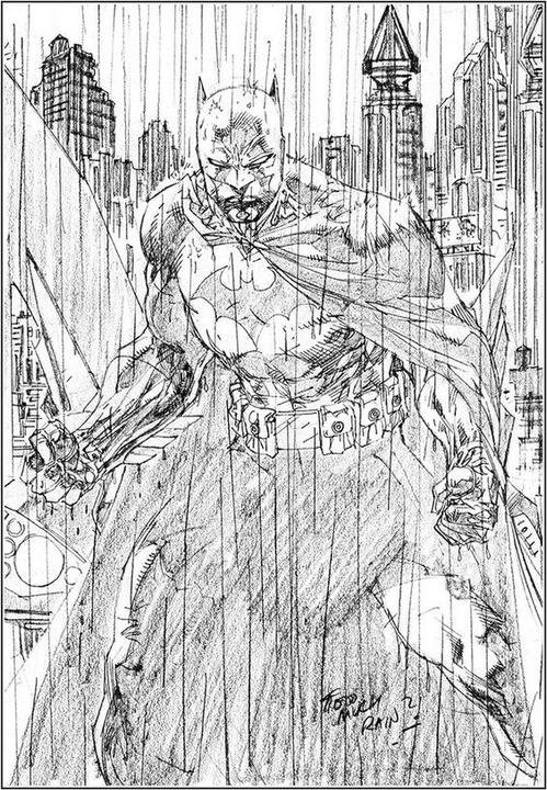 Image du produit Batman imprimé Pluie d'orage (50 x 40 cm)