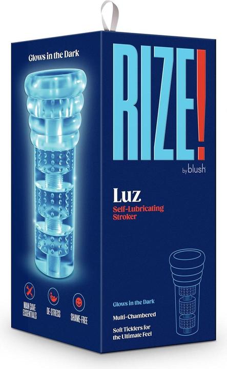 Actual product image Blush Rize - Luz Glow in the Dark Masturbator - Clear