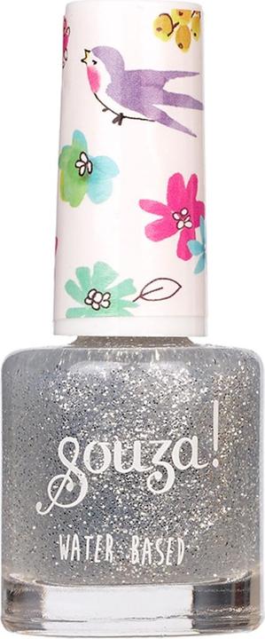 Souza for Kids nail polish, glitter silver