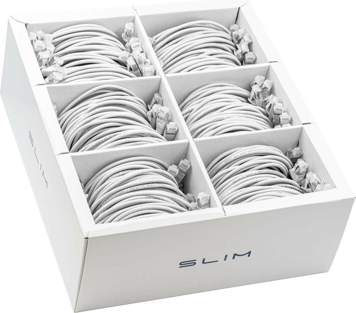 Image du produit SLIM Câble patch RJ-45, Cat 6A, U/FTP, 3 m, blanc, 36 paquets (U/FTP, CAT6a, 3 m)