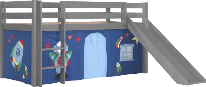 Image du produit Vipack Lit mi-hauteur Astro avec toboggan (90 x 200 cm)