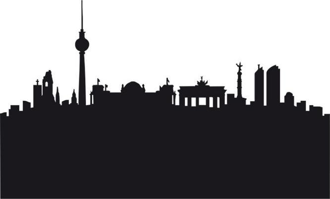 Produktbild Trenddeko Berlin Skyline (72 x 120 cm)