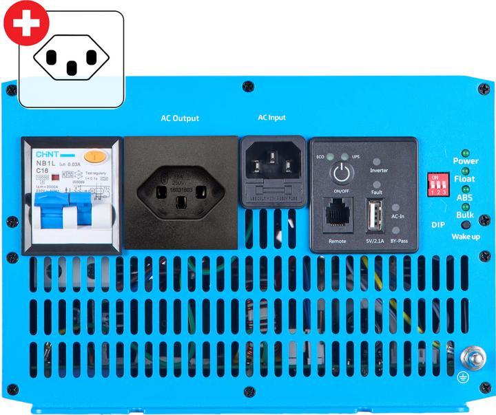 Image du produit Ective CSI 10 PRO 1000W/12V Sinus-Wechselrichter mit Netzvorrangschaltung und Ladegerät (CH-Stecker)