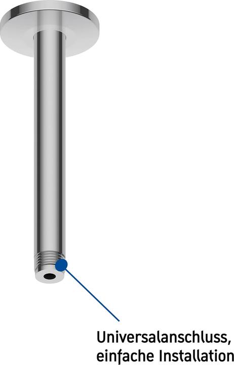 Actual product image Duravit Ceiling connection rd Ros 200mm Connection size DN 15 chrome