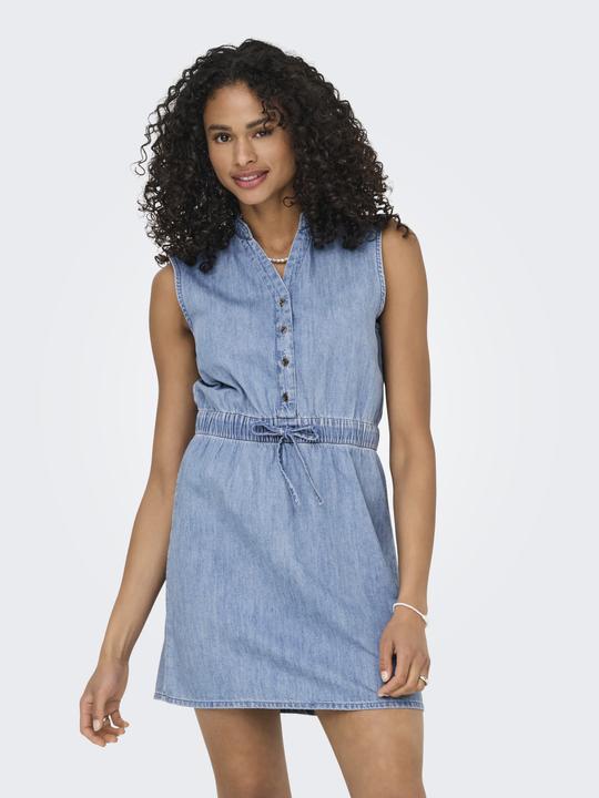 Produktbild Only Normal geschnitten V-Ausschnitt Midikleid Jeanskleid (L)