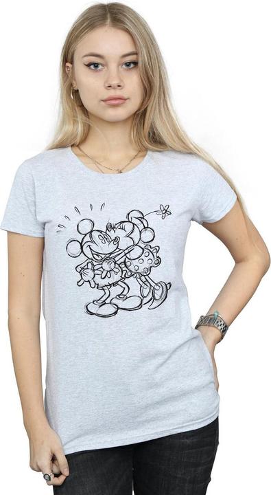 Produktbild Disney Mickey And Minnie Mouse Kiss Sketch TShirt (L)