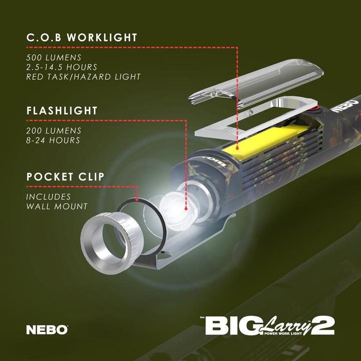 Image du produit Nebo Big Larry 2 (19.70 cm, 500 lm)