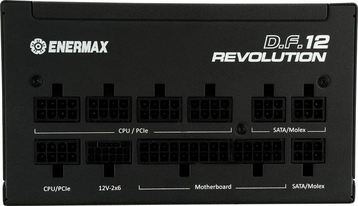 Actual product image Enermax Revolution D.F. 12 ATX3.1 PCI-e 5.1 ultra-compact 750W power supply 80Plus Gold fully modular 50 pr (750 W)