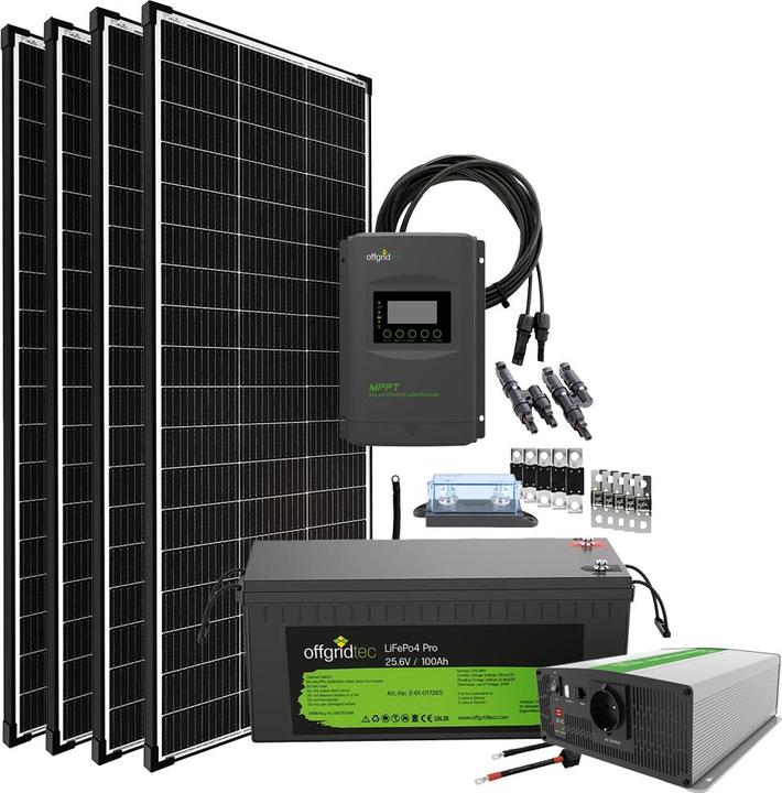 Produktbild Offgridtec ® Autark Pro XL 24V 800W Solaranlage - 2000W AC Leistung 100Ah LiFePO4 Akku (200 W)