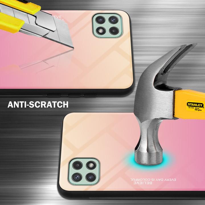 Produktbild Cadorabo TPU 2 Farben Glas Hülle (Samsung Galaxy A22 5G)