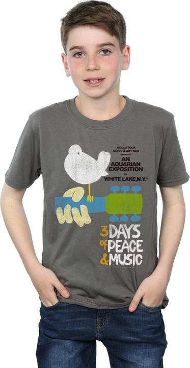 Actual product image Woodstock Boys Festival Poster T-Shirt (140, 146)