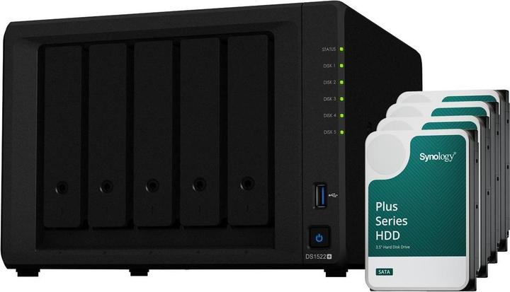 Produktbild Synology DS1522+ (5 x 8 TB, Synology HAT 33xx)
