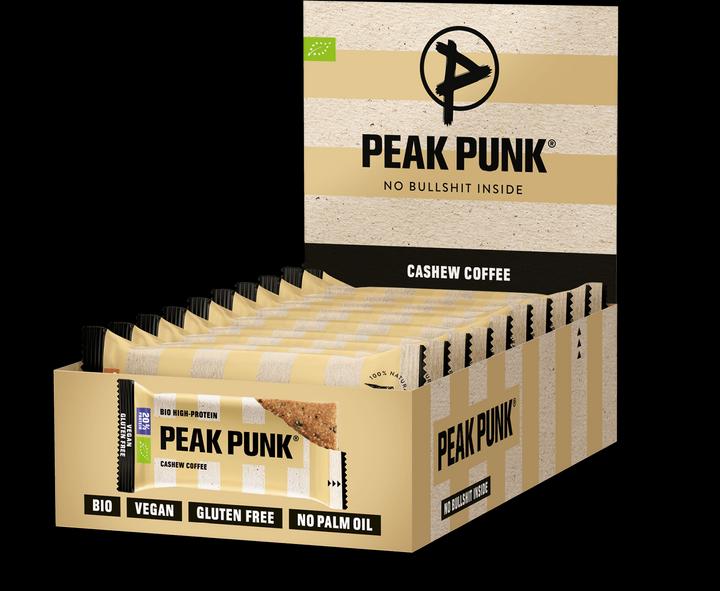 Actual product image Peak Punk Organic High Protein (Cashew, Coffee, 12 pcs., 660 g)