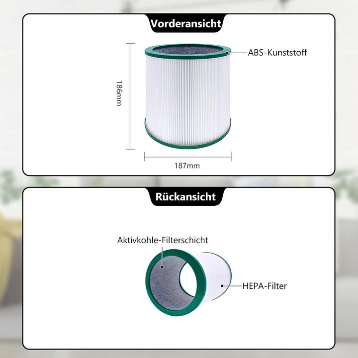 Immagine prodotto Flickbee HEPA Filter wie 968103-04 / 968126-03 für Dyson Pure Cool Link Me TP00 TP02 TP03 AM11 BP01
