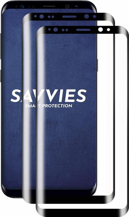 Productafbeelding Savvies Schermbeschermer van volledig gepantserd glas (2 Stuk, Samsung Galaxy S8+)