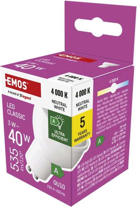 Immagine prodotto Emos Classico (GU10, 3 W, 535 lm, 1 x, A)