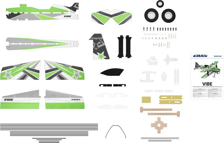 Actual product image Kavan VIBE Grün 3D-Kunstflug-Park-Flyer Doppeldecker aus EPP (Aerobatics)