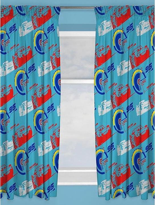 Actual product image Cars Saetta Mcqueen Tende con Piega a Matita (137 x 167 cm)