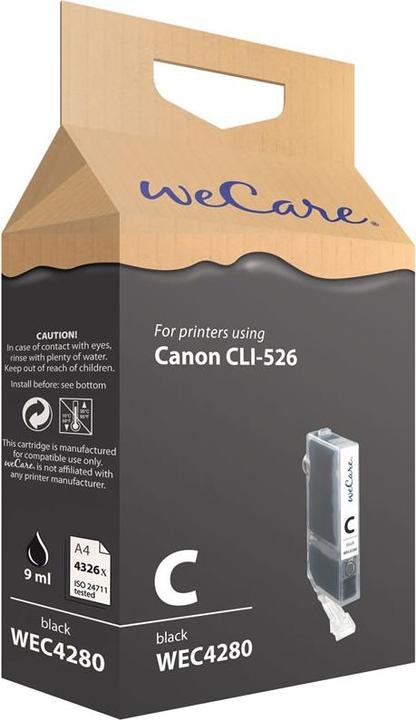 Produktbild Wecare Tinte rebuilt schwarz CLI-526BK zu Canon PIXMA iP 4850 9ml (BK)