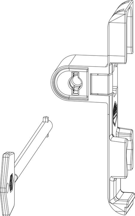 Maco Drehsperre verdeckt 4 mm Falzluft, Versatz 9 mm, sperrbar, silber (10759)