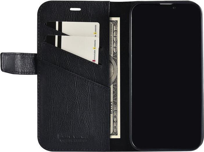Produktbild Pierre Cardin Hülle iPhone 13 - Echt Leder Book Case schwarz & 3 Kartenfächer No.182 (Apple iPhone 13)