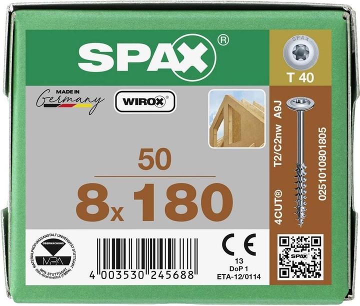 Image du produit Spax Vis pour assemblage bois (50 Vis par pièce)