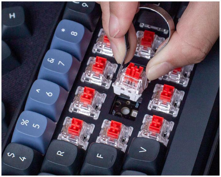 Image du produit Keychron Key K6Pro 65% Alu RGB Key Red H K6P-J1-FR (DE, Sans fil)