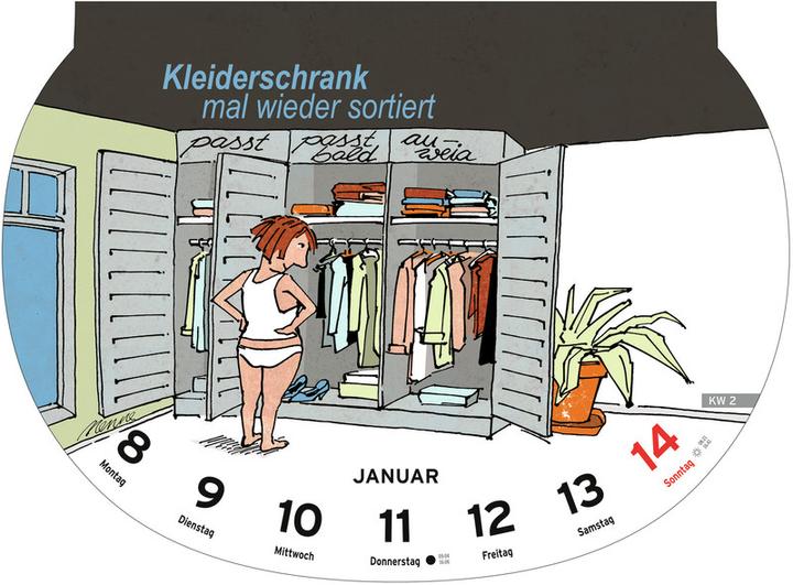 Image du produit Heye Calendrier illustré Proverbes stupides (21 x 29 cm, Non contraignant, Allemand)