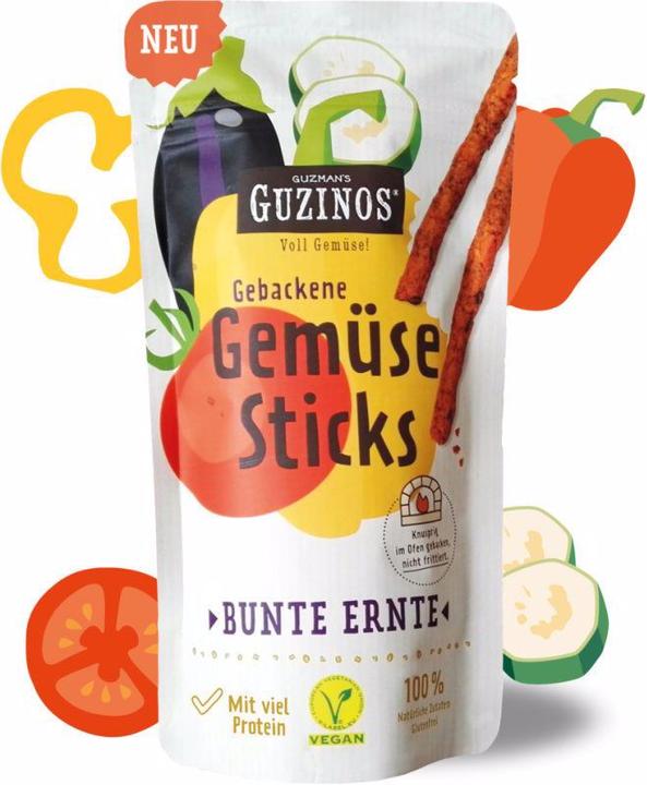 Guzman's Guzinos Baked vegetable sticks colorful harvest (45 g)
