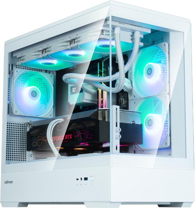 Produktbild Zalman GHE P30 V2 micro-ATX Geh??use Tempered Glass Panoramic View - Wei?? (mATX)