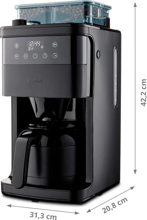 Immagine prodotto Medion MD 19911 Macchina da caffè con macinino nero